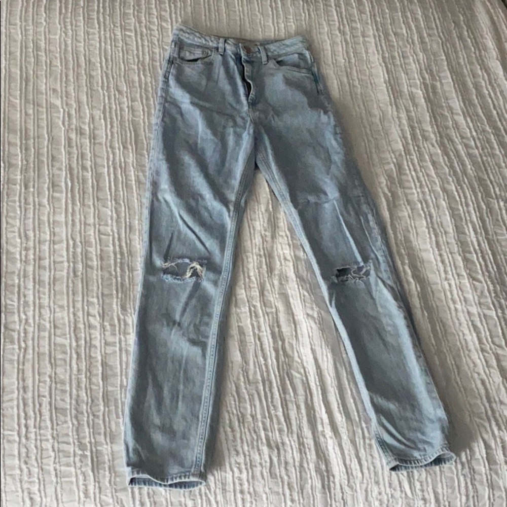 ASOS High Waisted Light Wash Mom Jeans